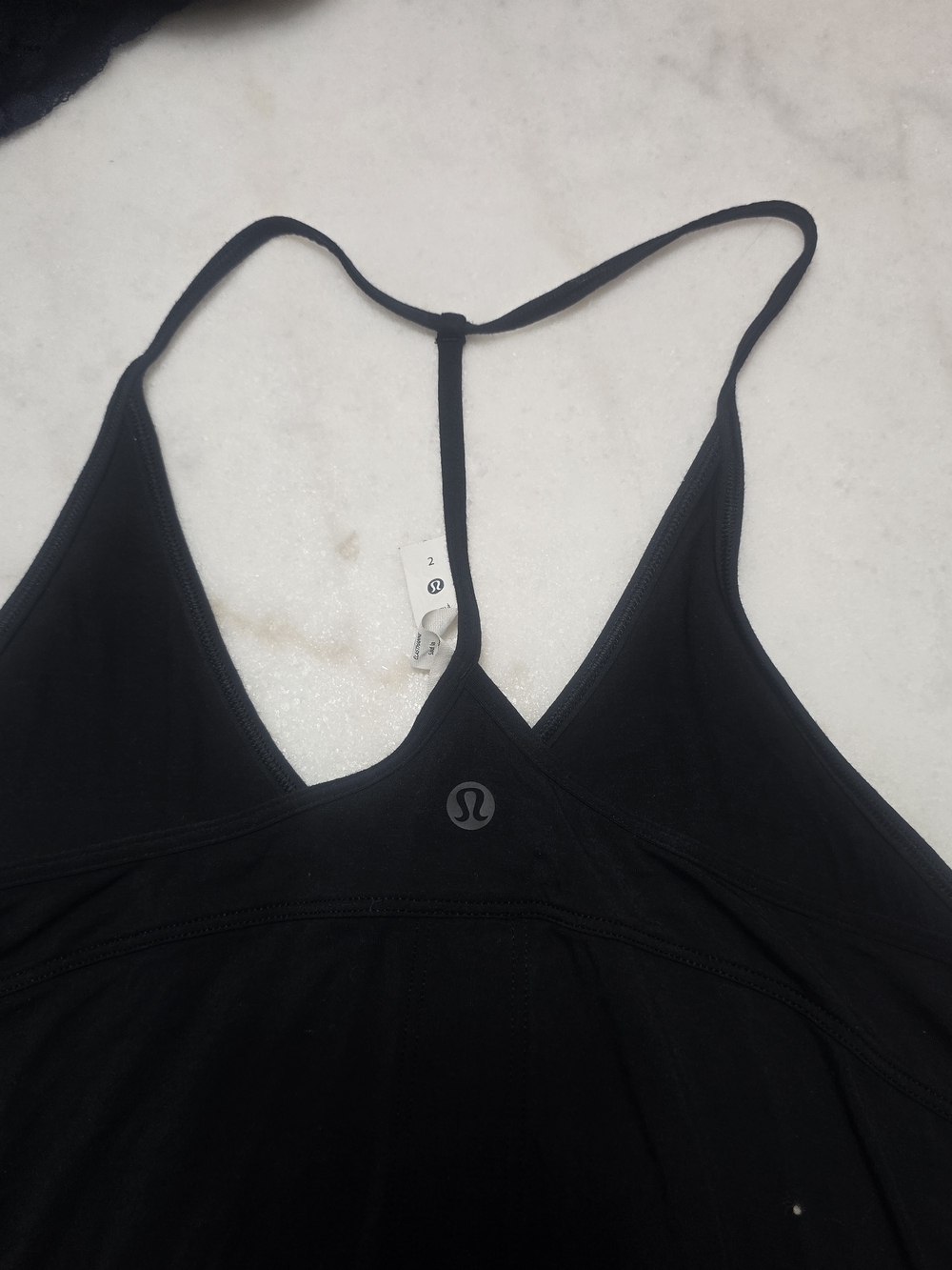 lululemon athletica Black Halter Tank with White '30 Beach' Graphic - Picture 4 of 5
